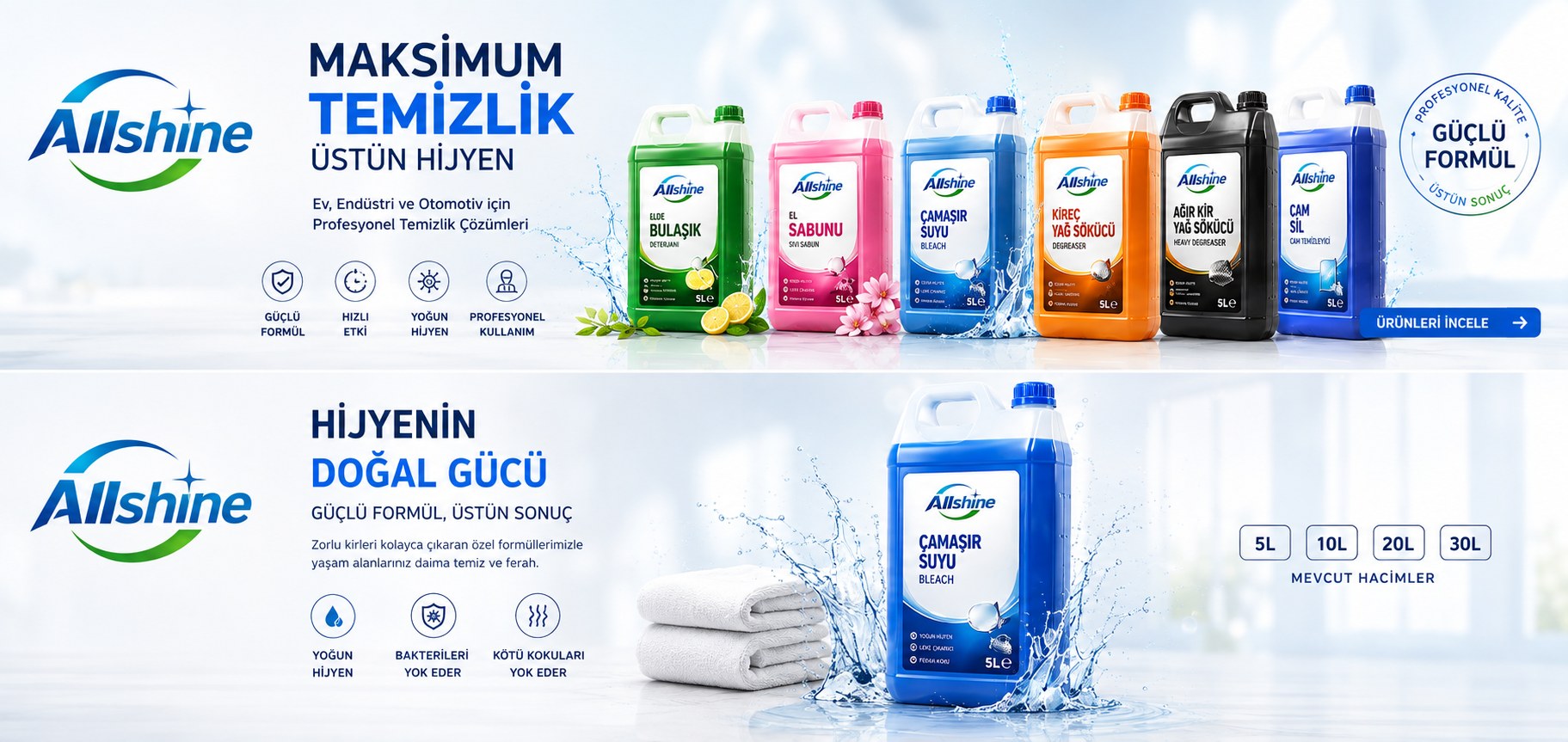 Allshine — Maksimum temizlik, üstün hijyen